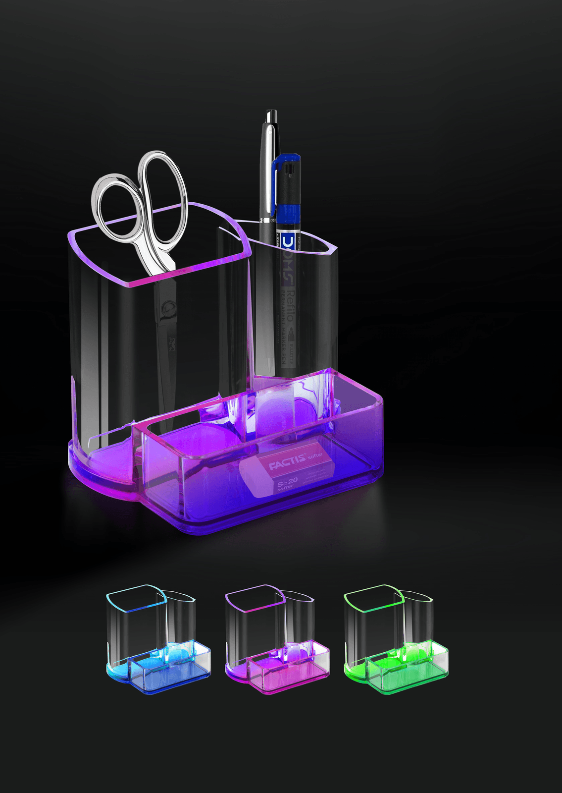Acrylic Multi Stationery Holder gifting set