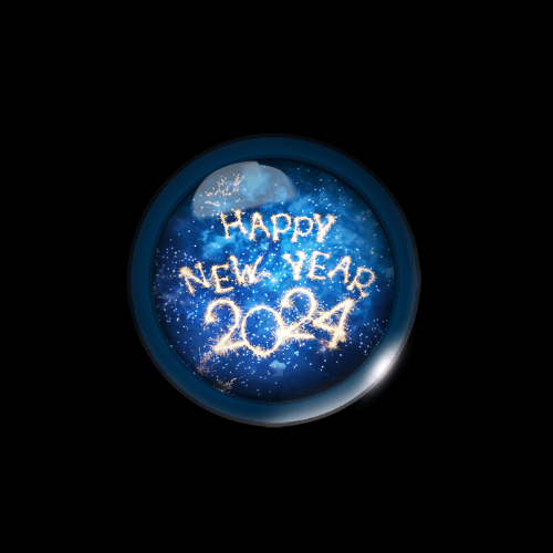 Crystal Diamond Paperweight (6 cm) - with happy new years 2024 engraving