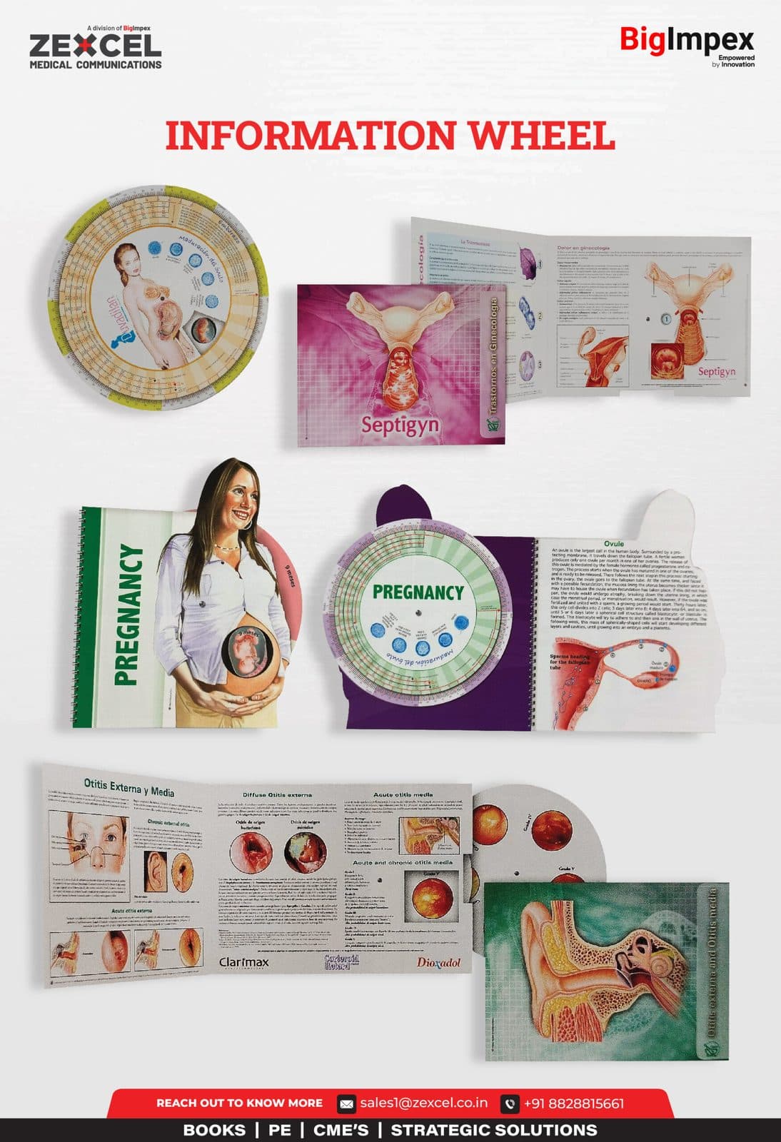 Information Wheel on pregnancy developed as a gifting solution for our client Zexcel