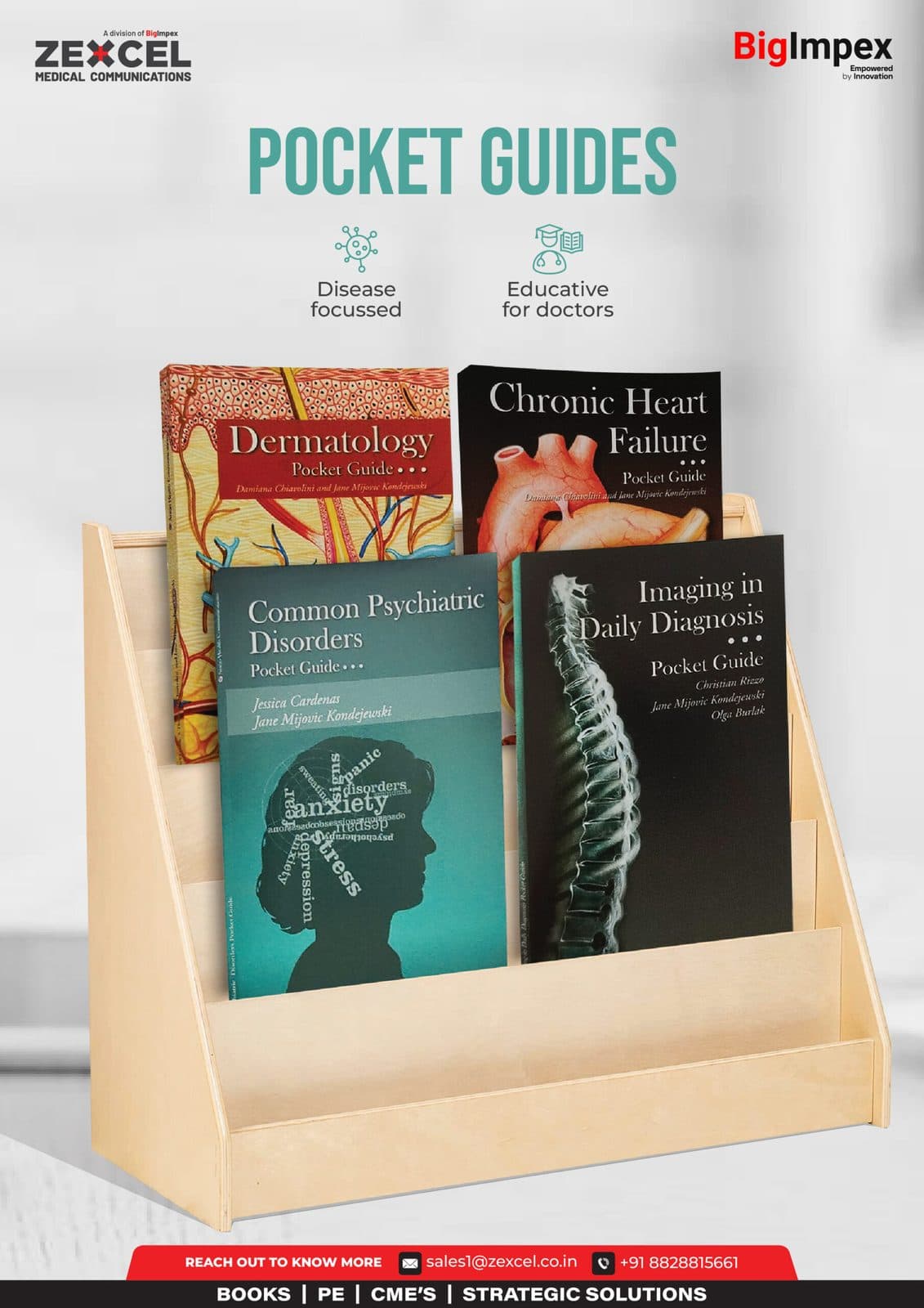 Pocket guides on dermatology, chronic heart failure and others