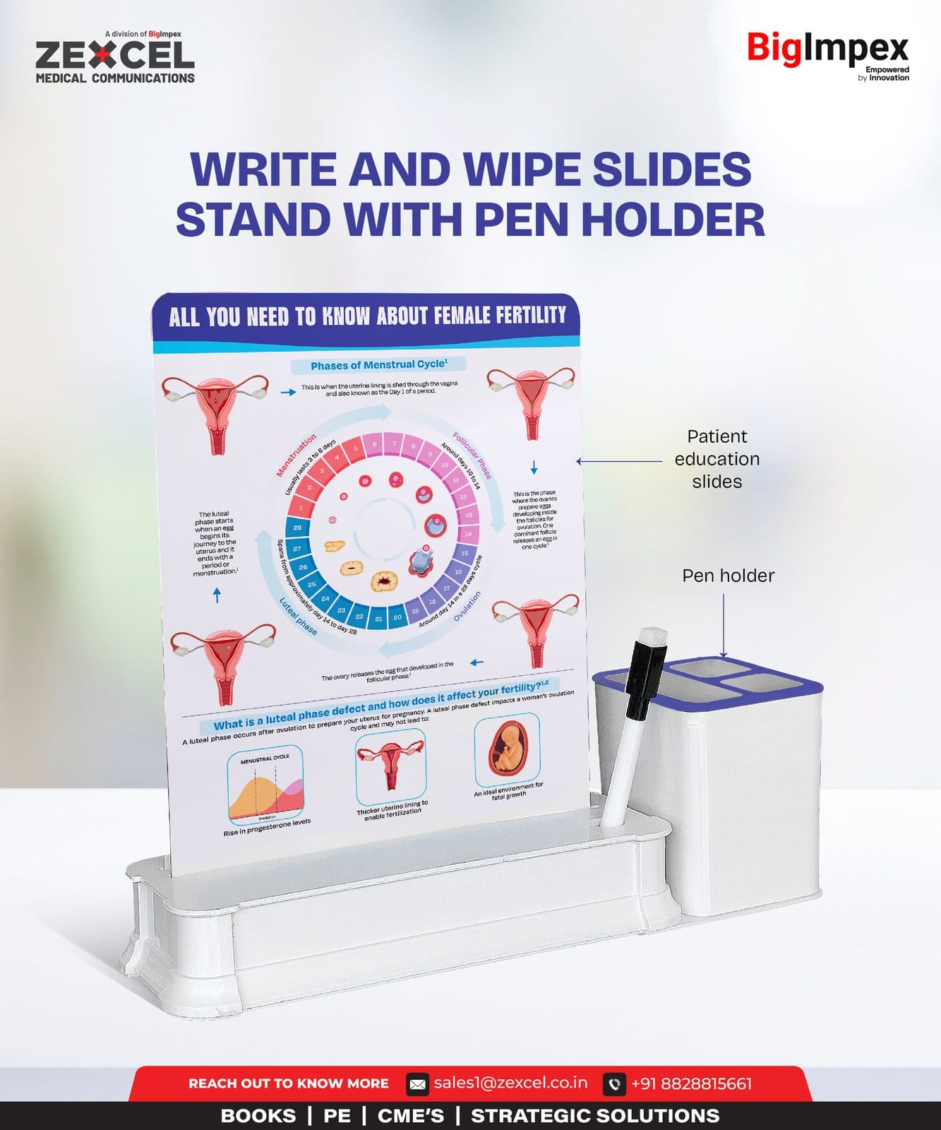 Write and Wipe slides Stand with Pen Holder as a gifting solution