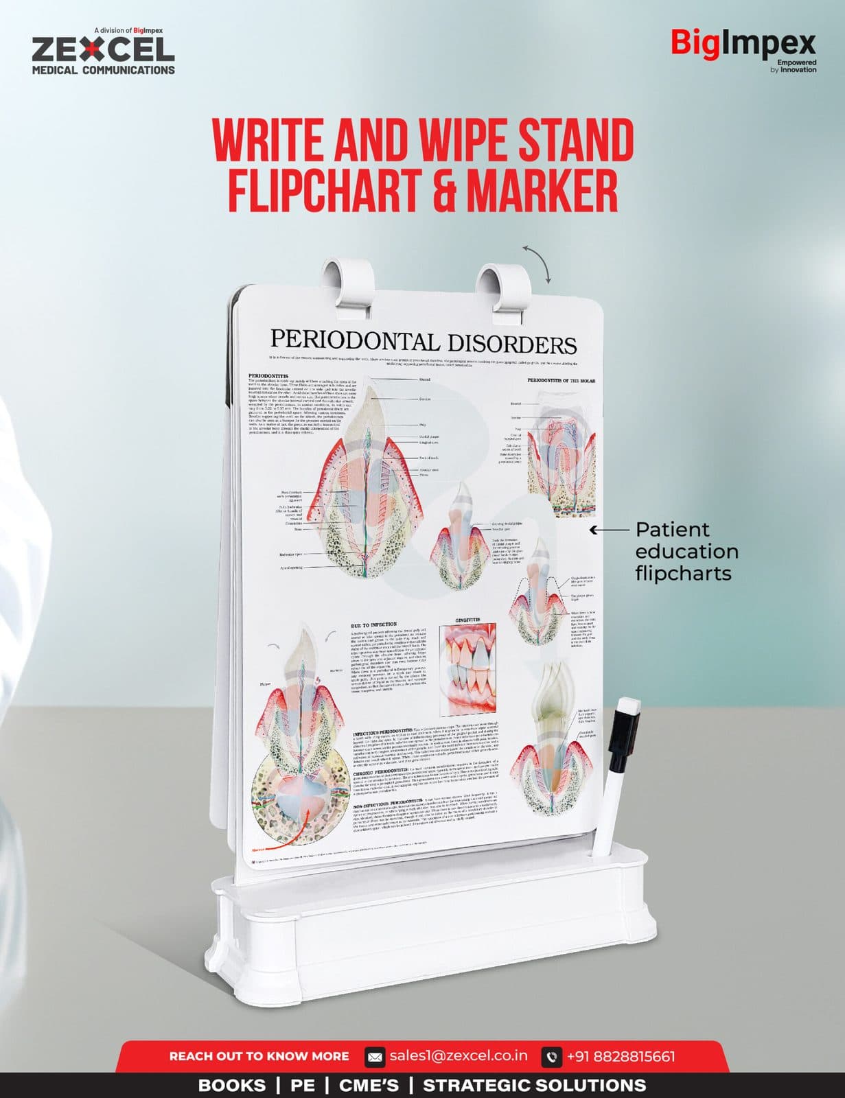 Write and wipe stand Flipchart & Marker