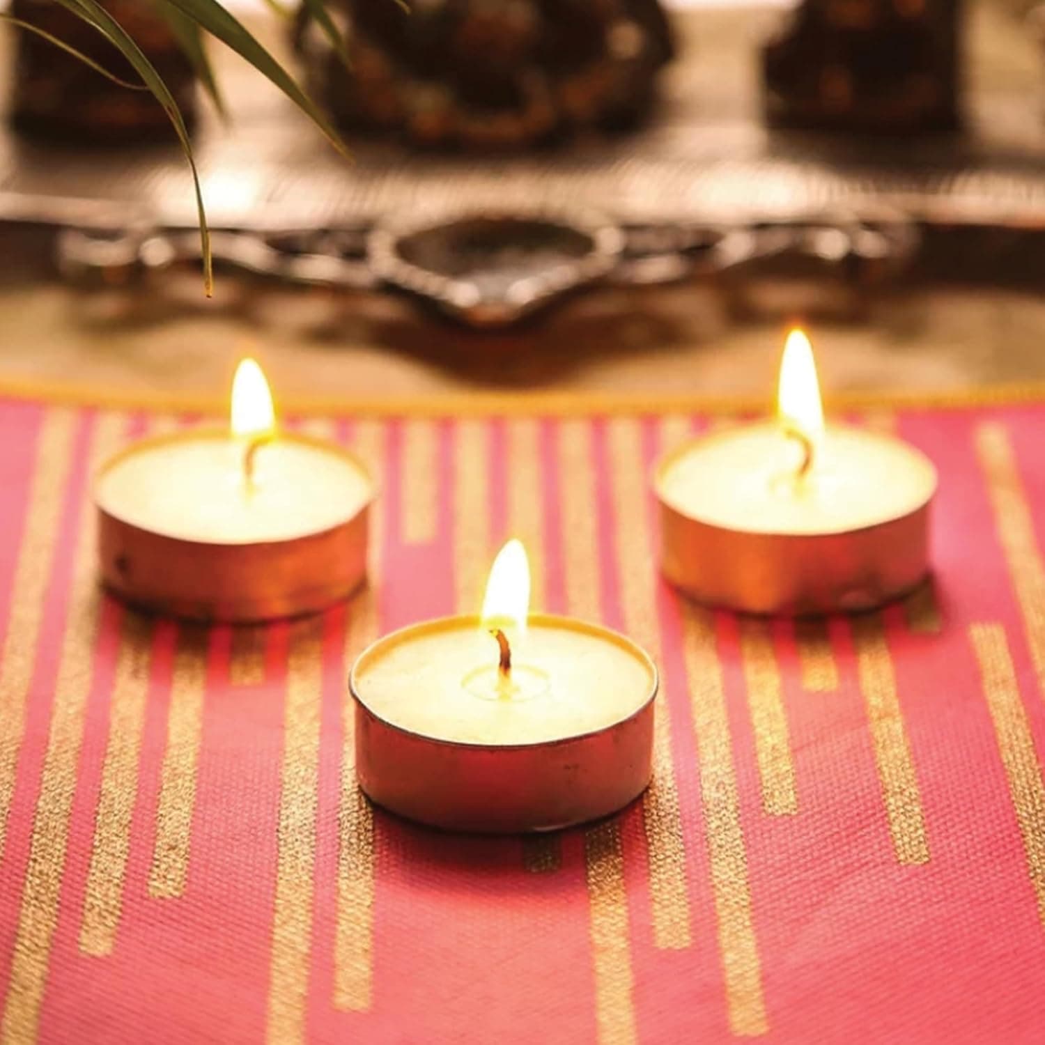 Grob Carnival festive Unscented Tea Light Candles