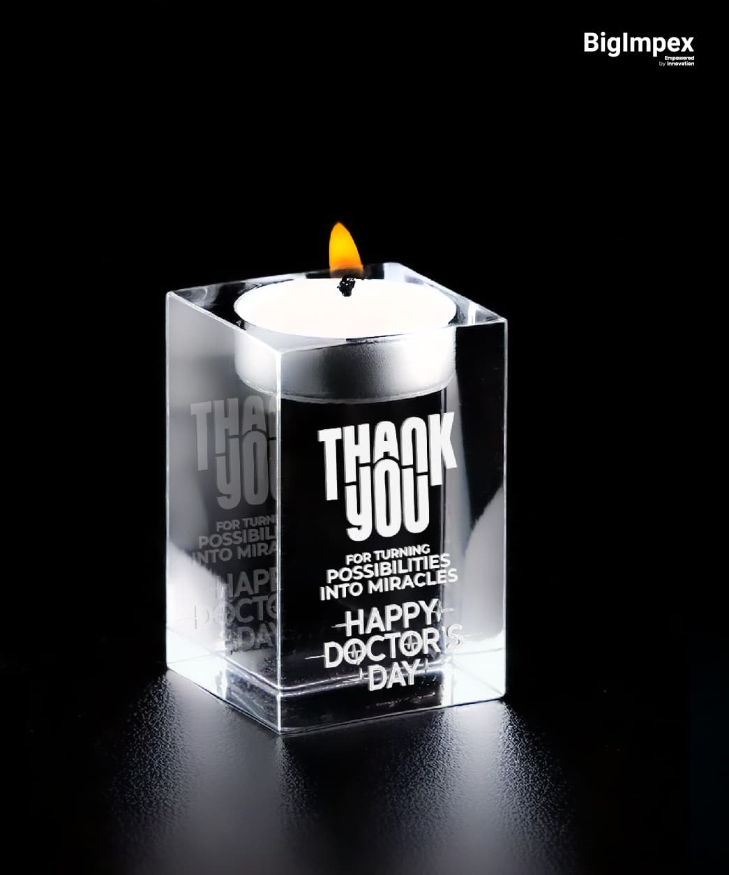 Crystal 3D Candle Holder