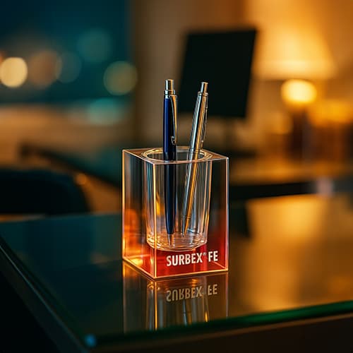 Crystal pen stand